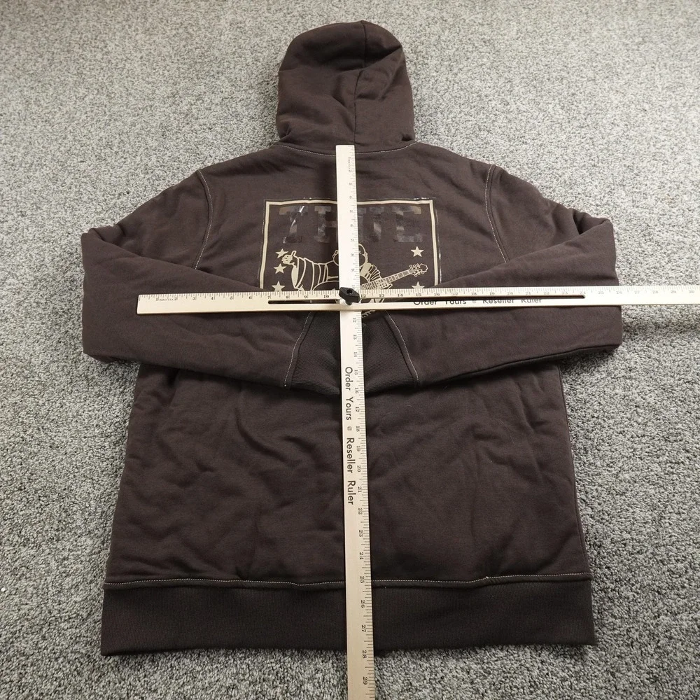 NEW True Religion Hoodie Mens‎ L Brown Buddha Sherpa Full Zip Sweatshirt Jacket